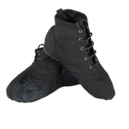 ELEAR® Unisex Erwachsene Kinder Reine weiche Canvas Toe Ballet Tanzschuhe Schnürschuhe Jazzschuh