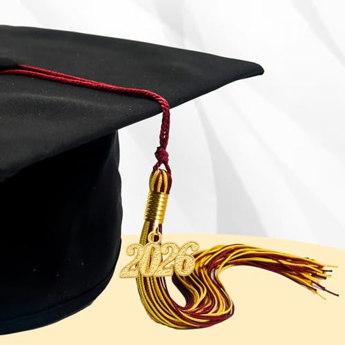Image of GraduationMall Single&Multiple Color Graduation Tassel with 2026 Year Charm 9 inch