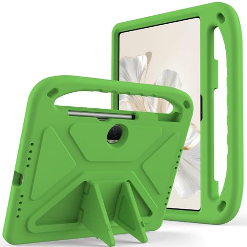 Funda Honor Pad 9 para niños antichoque con soporte de lápiz y correa verde
