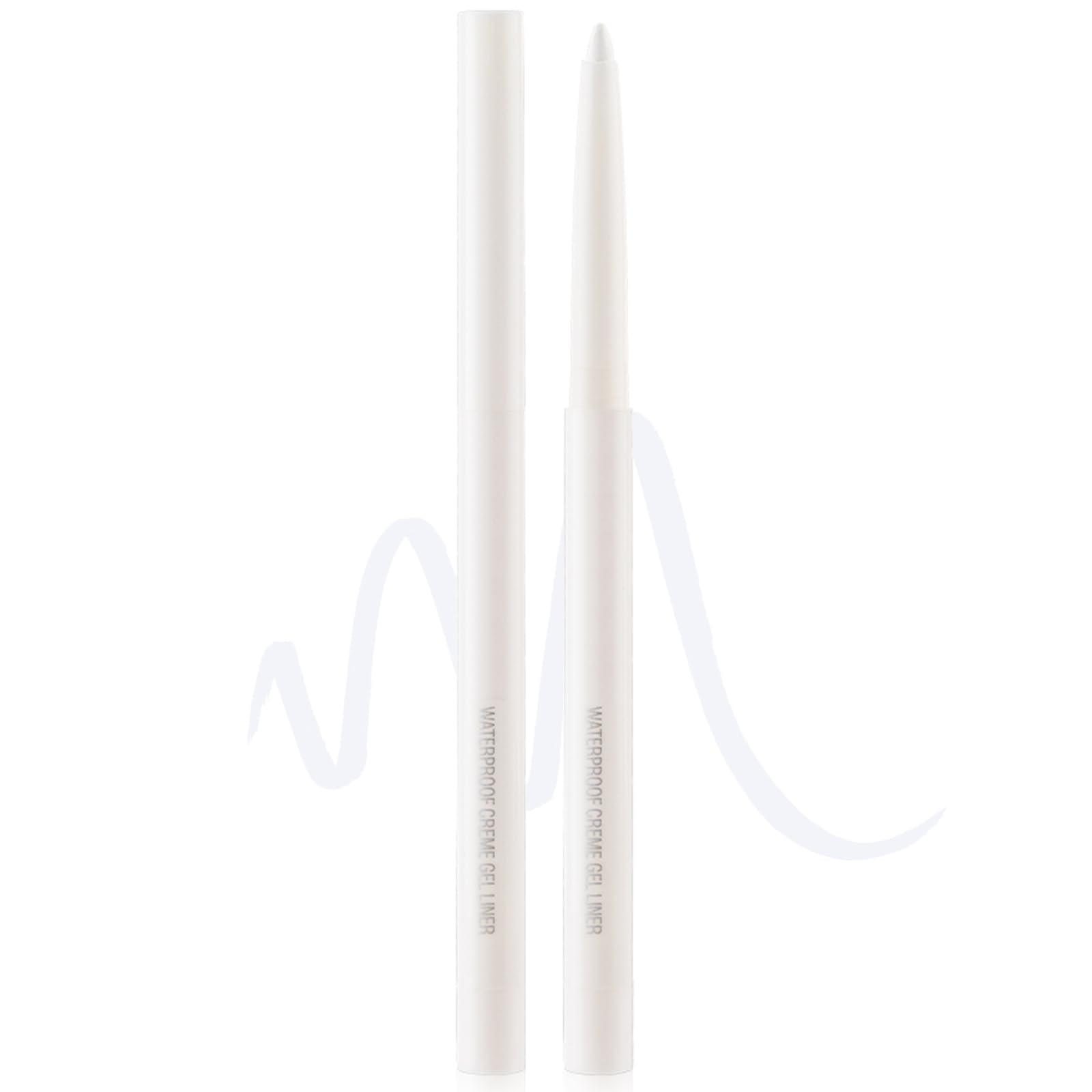 CoteMara Eyeliner Pencil Quick-Drying Eye Liner Pencils Long-Lasting Multi-Use Water-proof colored eyeliners Pigmented Eye Liner Pen (White)