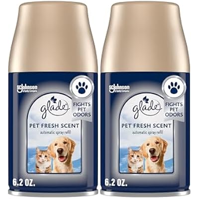Glade Automatic Spray Refill, Pet Fresh Scent, Scented Air Freshener for Home and Bathroom, 6.2 Oz, 2 Count