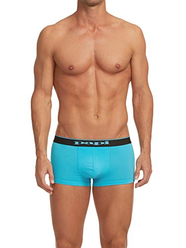 Papi Stylish Brazilian Solid And Print Trunks (3-Pack Of Men's Underwear), Black/Cobalt/Blue, Small #TOP1