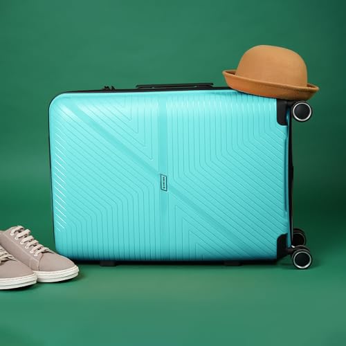 Image of Stony Brook Nasher Miles Axis 75 Cm 28 Inch Polypropylene Hard-Sided 4 Wheels Spinner Check-in Luggage Trolley Bag (Light Blue)