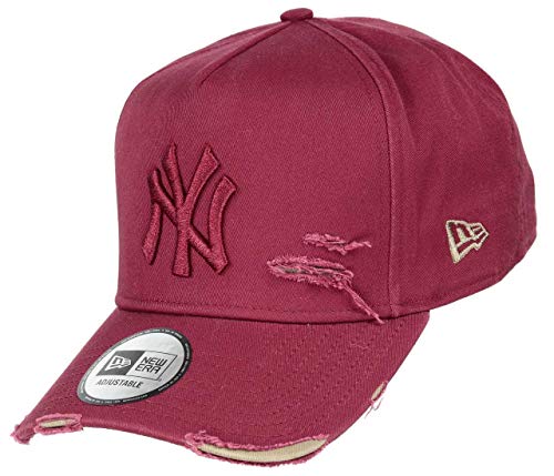 New Era York Yankees 9forty A Frame Adjustable cap Distressed Cardinal/Beige - One-Size