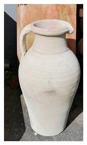 Große rustikal handgefertigte Kanne/Amphore ca. 50 cm hoch aus Terrakotta Terracotta mediterrane Gartengestaltung Deko Vase
