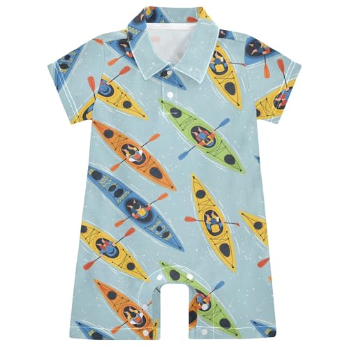 CUPADA Baby Boy Kayak Paddlers Water Adventure Romper 18M