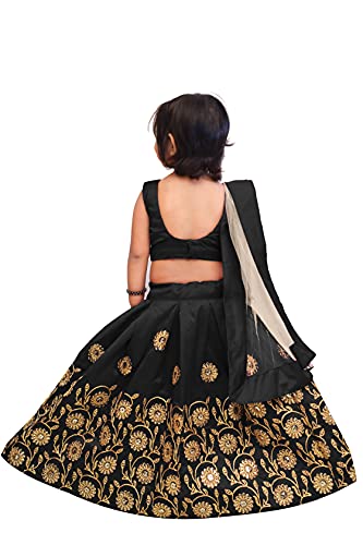 Image of Girl's Tafetta Silk Readymade Lehenga Choli