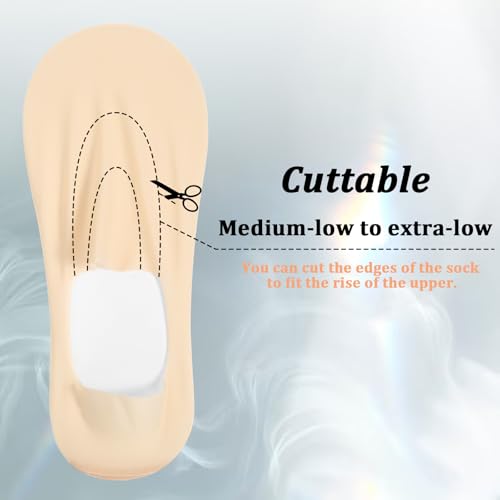 6 Pairs No Show Socks for Women Non Slip Low Cut Liner Ultralight Breathable Thin Invisible Woman Socks Lightweight Footies Sock for Loafers and Flat Shoes (Nude-Colored, 6-12)3