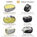 Upgraded Collapsible Laundry Baskets, Durable Pop Up Laundry Hamper, 4th Generation Mesh Laundry Bags with Reinforced Handles & Side Pocket for Laundry, Home Storage, Bathroom, Travel, Dorm - Image 2
