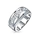 Produktbild Unisex Clear Kanal Set Cubic Zirconia Aaa Cz Prinzessin Invisible Cut Hochzeit Band Für Männer Frauen .925 Sterling Silber 9Mm Band Ring