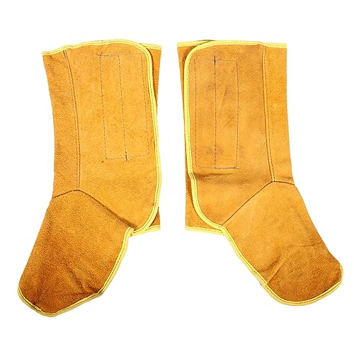 NAMOARLY 1 Pair Welding Foot Protector Welder Shoe Protector Welding Protective Foot Cover Shoe Orange Cowhide