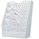 EasyPAG 5 Fächer Metall A4 Zeitschriftenhalter Wand Zeitschriften Wandhalter Aktenablage Dokumentenhalter Hängend Magazin Organizer Flyerhalter Prospektspender,Weiß