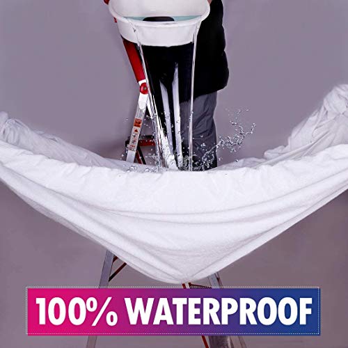COTTONHOUSE King Size 100% Waterproof Mattress Protector，Mattress Cover Hypoallergenic/Dust Proof 8"-21" Deep Pocket
