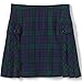 Lands' End Uniform Plaid Side Pleat Skort Above The Knee Classic Navy/Evergreen Plaid Kids 8