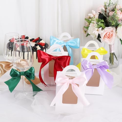 TONIFUL 5cm x 20M Gelb band breit geschenkband große schleife satinband für auto Bogen Schleifen Partydekoration Stuhl Hochzeit Der Valentinstag Geschenkverpackungen Strauß geschenkband