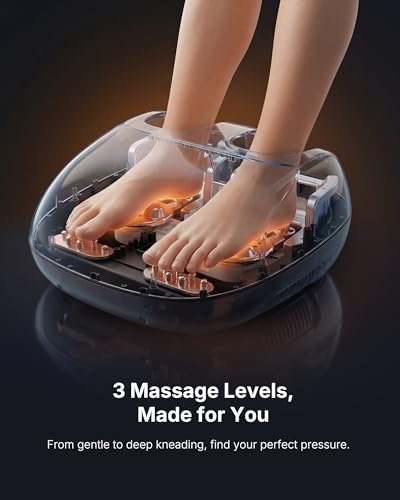 Image of KNQZE Shiatsu Foot Massager with Heat, Compression, Deep Kneading Foot Massage for Plantar Fasciitis Relief, Remote Control, Multi Massage Modes, Auto Shut-Off Timer, FSA Eligible, Gifts for Women Men