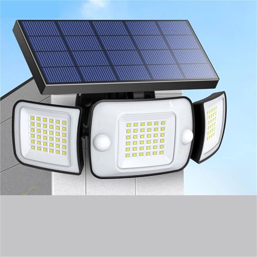 Luces solares al aire libre para iluminar el jardín y patio con foco de pared