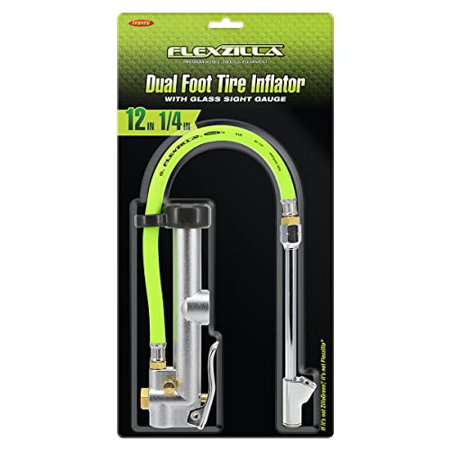 Flexzilla Dual Foot Tire Inflator with 12" Hose Glass Sight Gauge (10 to 120 psi) - image 2