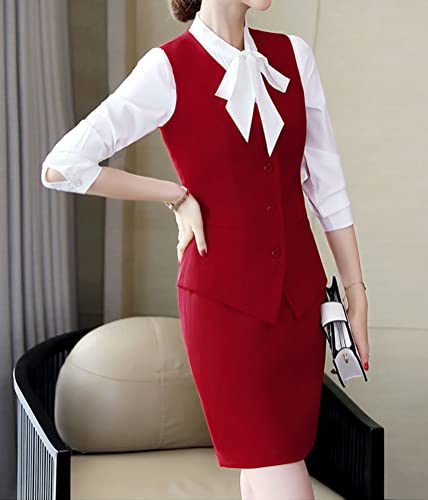 ORANDESIGNE Gilet da Donna con Monopetto Scollo a