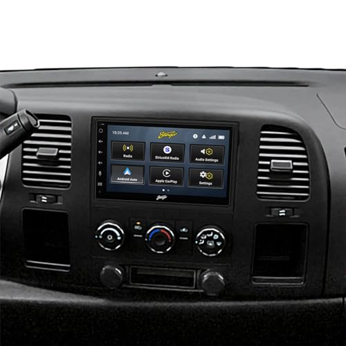 Stinger Silverado/Suburban/Tahoe/Sierra/Yukon (2007-13) 6.8” HD Touchscreen Double DIN Car Radio Head Unit, Wireless Apple CarPlay & Android Auto, Bluetooth, Camera Inputs, Plug & Play Stereo Dash Kit