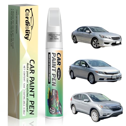 Image of Alabaster Silver Metallic(NH-700M) Touch Up Paint Pen for Honda,Car Paint Scratch Repair Pen Quick and Easy Fix Auto Paint Scratch