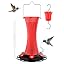 Red Glass Birdfeeder
