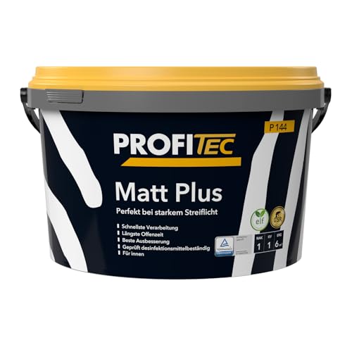 ProfiTec P144 Mattplus Profi Wandfarbe Innenfarbe matt 5 Liter, weiß