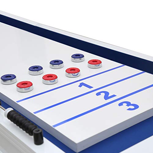 Hathaway Crestline 12-Ft Indoor/Outdoor Shuffleboard Table, Great for Patio, Decks and Family Game Rooms - Designed to Withstand The Elements, White - Thumbnail 6