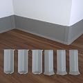Self Adhesive 4 Inch x 20 Feet Baseboard Molding Trim and 4inch(Width)3 Inner + 3 Outer Corners(Grey)