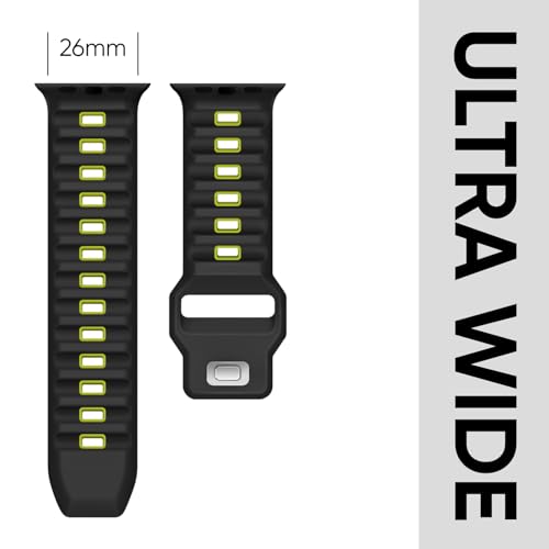 Image of Sport Bands 6-Pack Compatible with Apple Watch Ultra 3 /2 Band 49mm 46mm 45mm 44mm 42mm, Wide Soft Silicone Wristbands Waterproof Strap Men for iWatch Series 11 10 9 8 7 6 5 4 3 SE Ultra