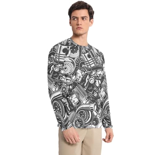 Men's Rash Guard Shirts, Bathing Suit UPF 50+ Long Sleeve Swimsuit Top S-XXL3