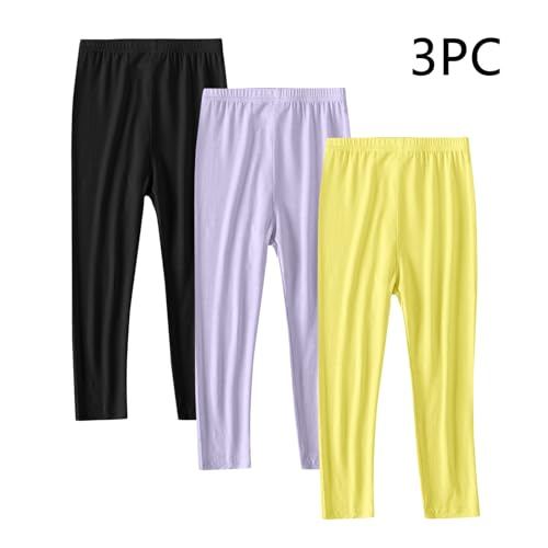 Girl 3pc Pants Leggings Children's Slim Elastic Lightweight Breathable Leggings Dance Yoga Workout Pants2