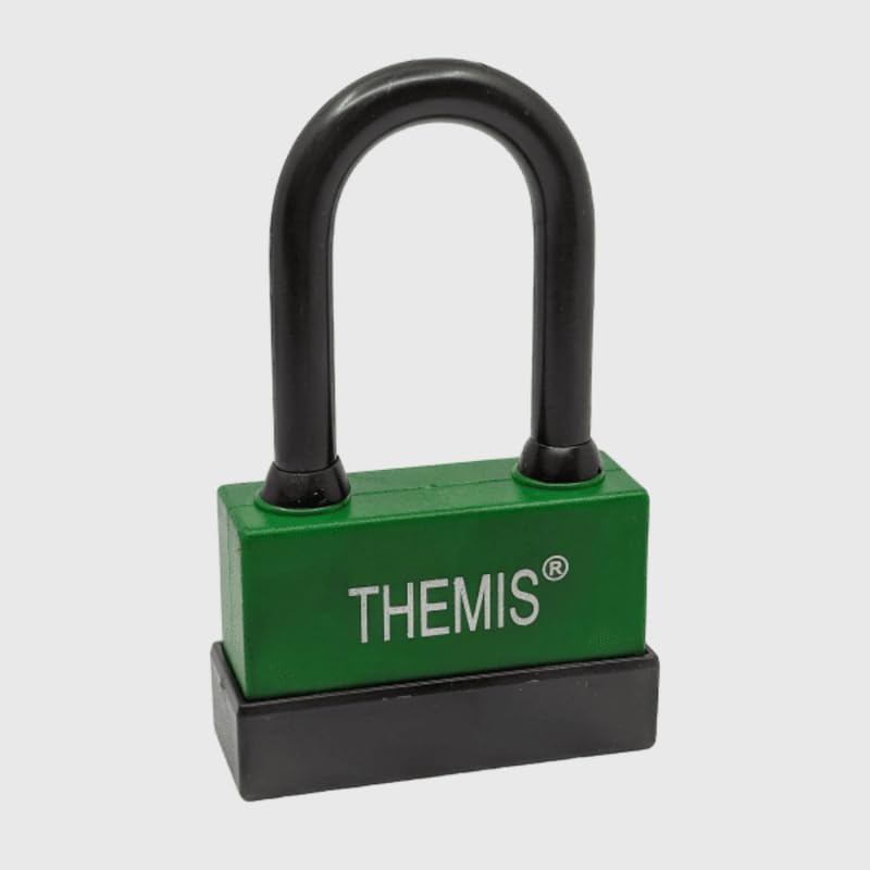 Heavy-Duty Padlock 65 MM Lock and 3 Keys Hardened Copper Cylinder Themis Long Shackle Padlock Security Lock for Garage, Door, Shutter, Gates-image-31