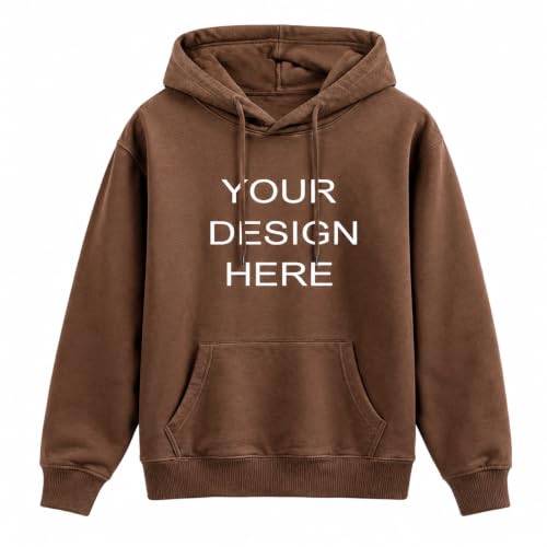 Image of Maydear Custom Vintage Washed Hoodie, Personalized Text Logo Pullover Sweatshirt for Men Women