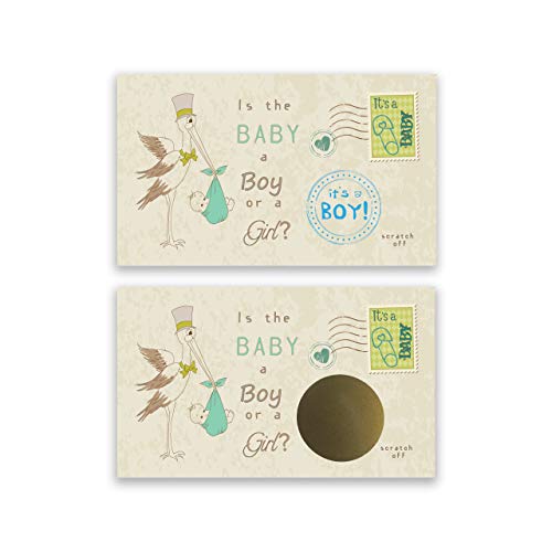 Stork - It's a Boy! - Gender Reveal Scratch Off Cards - 25 Pack - My Scratch Offs