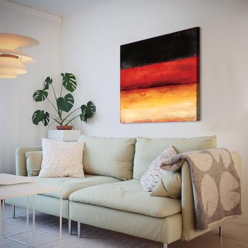Tableau abstrait minimaliste 40x40cm pour dynamiser un mur blanc vide - 3