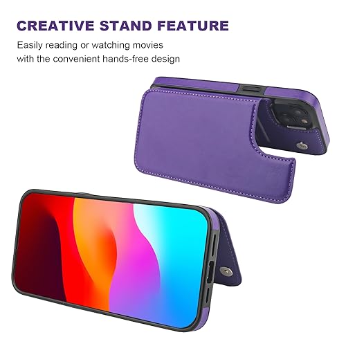 Housse en cuir synth&eacute;tique durable ONETOP pour iPhone 15 Plus de 17 cm - 4