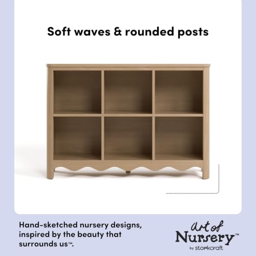 Image of Storkcraft Casablanca 6 Cube Organizer Bookcase, Driftwood