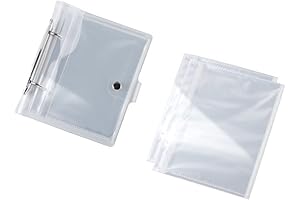 Transparent 4x6 Photo Album Pages for 100 Photos, Card Photo Sleeve and...