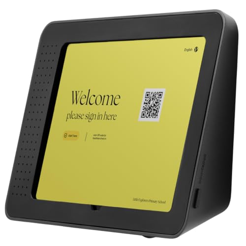 Bouncepad Link iPad POS Stand for Business | Kiosk for Meeting Room Management | Table Mount Tablet Kiosk Register Stand | iPad 7th, 8th & 9th Gen 10.2 | Black