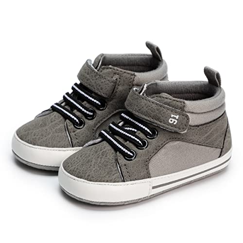 CENCIRILY Baby Boys Girls High Top Sneakers Soft Soles Anti Skid Infant Ankle Shoes Toddler Prewalker First Walking Crib Shoes