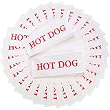 500 Pieces Paper Hot Dog Wrapper Sleeves Hot Dog Serving Bag Paper Hot Dog and Hamburger Bags Paper...