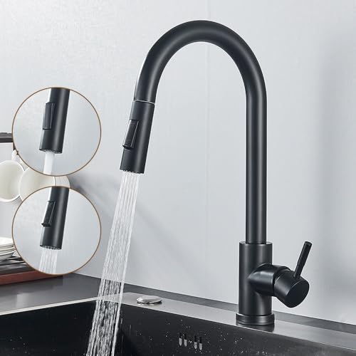Robinet tactile de cuisine extractible avec double mode d'eau intelligent