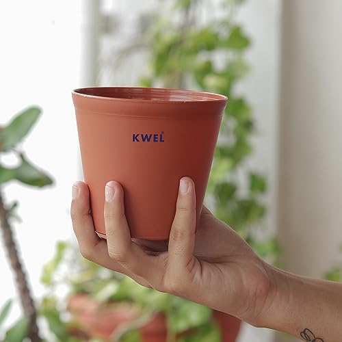 Image of KWEL N Pot for Home Garden | Planters for Outdoor Balcony and Nursery | Flower Planting Pots Terracotta Color (Pack of 24)