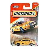 Matchbox Ford Police Interceptor [Yellow Taxi] 29/125, 1:64 Scale Diecast Toy Vehicle