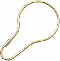 カーテンフック　セット　真鍮 友安製作所 真鍮 ダルマ型フック Brass Pear hook L 大 10個