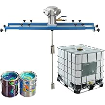 Paint Mixer Stirring Tool, 265 Gallon Pneumatic Paint Mixer Machine with Folding Propeller, 1HP Paint Shaker Air Agitator Ink Coating Mixing Tool Tank Barrel Mixing Stirrer