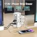 Surge Protector Power Strip Tower with PD18W USB C Port,10FT Extension Cord with 12 AC Mutiple Outlets 5 USB Charging Ports, PASSUS Power Tower Surge Protection for Home Office Dorm Room