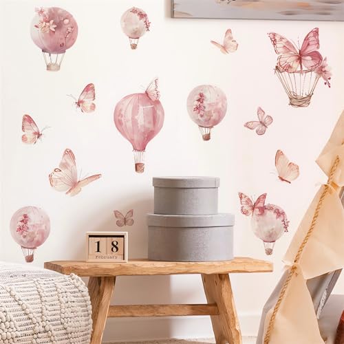 Vinilos decorativos sacinora mariposa rosa para pared miniatura 3