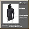 CNSTORE Men's Fashion Hoodie Side Lace Up Fleece Gothic Jacket Sweatshirt Black #4